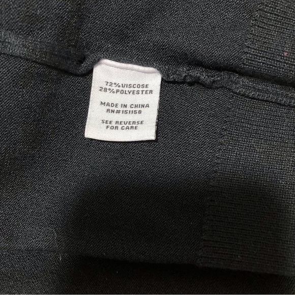 525 America Black Sweater Dress | Long Sleeve | Button Up Collar - Picture 10 of 14